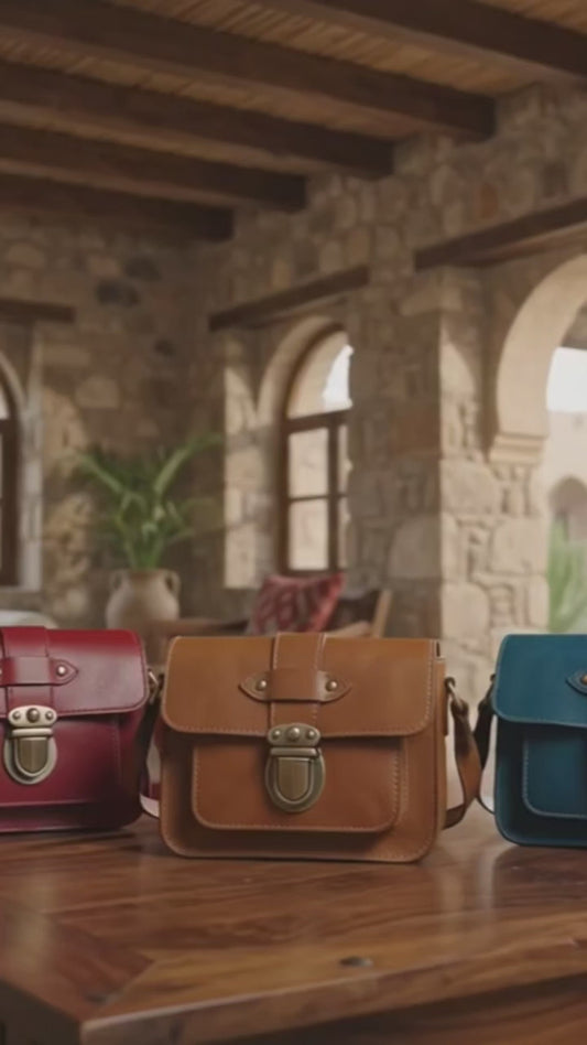 Cofre Baditania "Bohemio": Bolso de Cuero, Jabón Artesanal y Pintalabios Mágico